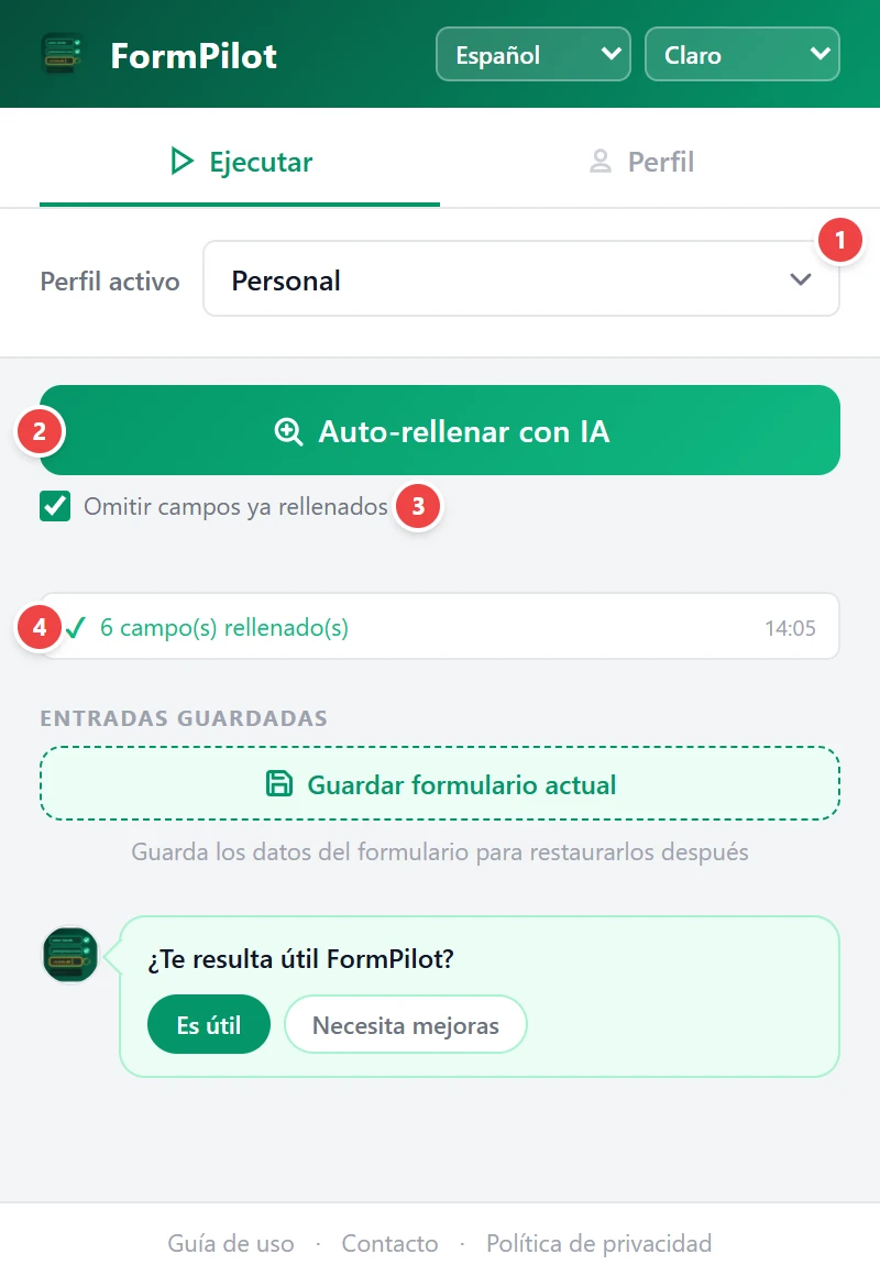 Ejecutar autocompletado con IA