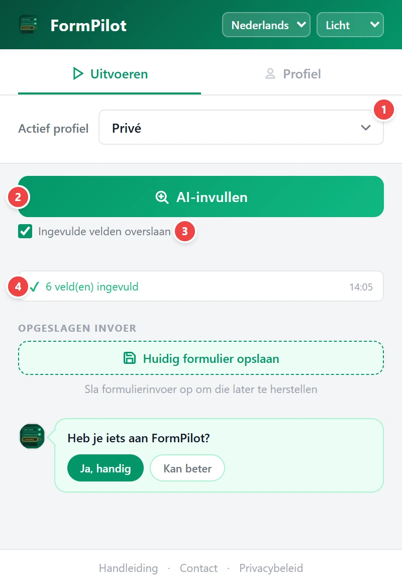 Automatisch invullen met AI