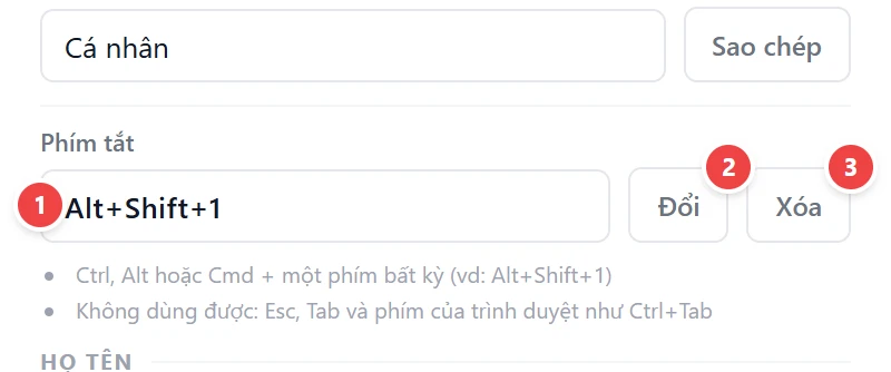 Phím tắt